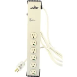 Leviton Hospital Grd Surge Protected 6-Outlet Pwr Strip, 6 ', 15a, Beige