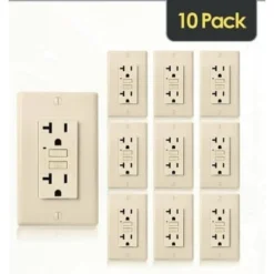 Faith Gfci Outlet 20a 125v Self-Test Ivory W/ Wall Plate Included Package Of 10 -Generic Luxor Shop 300249 DetailedProductView15 Lg