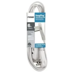 Prime Wire & Cable® SPT-2 6 Ft Power Extension Cord (White) -Generic Luxor Shop 300821 InthePackageView UNI Lg