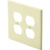 Hubbell 2-Gang Mid-Size Receptacle Wall Plate (25-Pack) (Ivory)