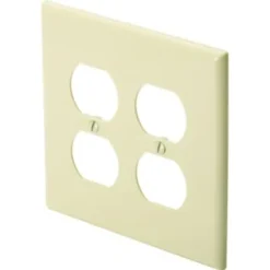 Hubbell 2-Gang Mid-Size Receptacle Wall Plate (25-Pack) (Ivory)
