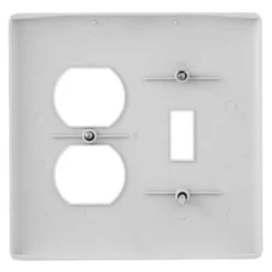 Hubbell 2-Gang Mid-Sized Combination Nylon Wall Plate (25-Pack) (White) -Generic Luxor Shop 301235 BackView UNI Lg