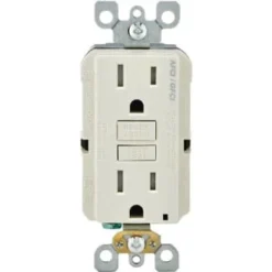 Leviton 15a 125v Dplx Slf-Tst Smartlockpro Afci/gfci Dual Fnctn Otlt Lght Almnd