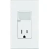 Leviton Decora 15 A Combo Sgl Outlt W/ Led Sensor Guide Lt Wh