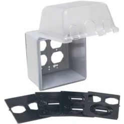 Taymac 2-Gang Clear Weatherproof Jumbo In Use Cover