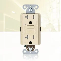 Faith 20-Amp 125-Volt Gfci Duplex Outlet, Tamper Resistant, Ivory Package Of 10 -Generic Luxor Shop 318066 DetailedProductView4 Lg