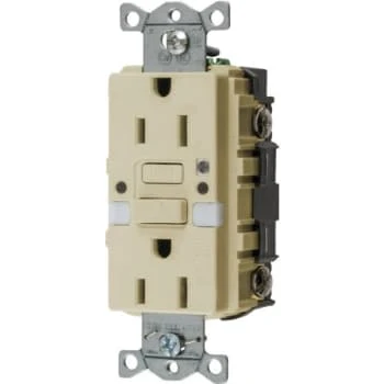 Hubbell® 15 Amp 125 Volt Self-Test Gfci W/ Night Light (Ivory) 1 Hubbell® 15 Amp 125 Volt Self-Test Gfci W/ Night Light (Ivory)
