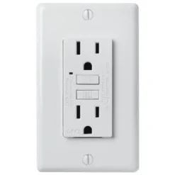 Faith 15a 125v Gfci Dplx Outlt W/ Indicator Lt & Wall Plate, White Package Of 10