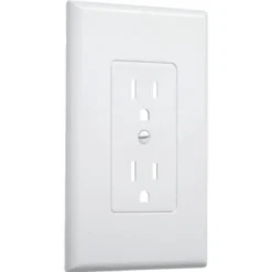 TAYMAC MASQUE 1-Gang Plastic Toggle To Decorator Wall Plate, White, Package Of 5