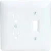 TAYMAC MASQUE 2-Gang Toggle/Duplex Wall Plate (5-Pack) (White)