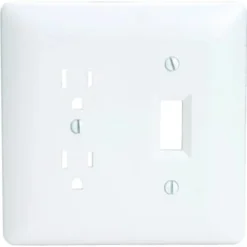 TAYMAC MASQUE 2-Gang Toggle/Duplex Wall Plate (5-Pack) (White)