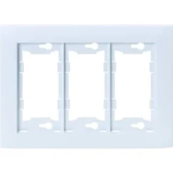 Taymac Allure 3-Gang Plastic Wall Plate (3-Pack) (White)