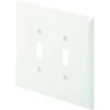 Titan3 2-Gang Jumbo Metal Toggle Wall Plate (10-Pack) (White)