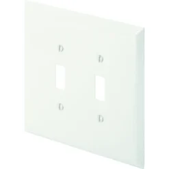 Titan3 2-Gang Jumbo Metal Toggle Wall Plate (10-Pack) (White)