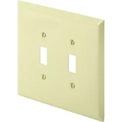 Titan3 2-Gang Jumbo Metal Toggle Wall Plate (10-Pack) (Ivory)