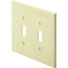 Hubbell 2-Gang Plastic Toggle Wall Plate (25-Pack) (Ivory)