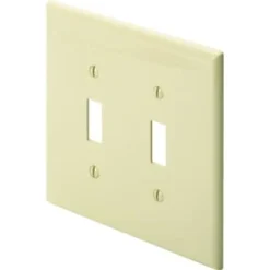 Hubbell 2-Gang Plastic Toggle Wall Plate (25-Pack) (Ivory)