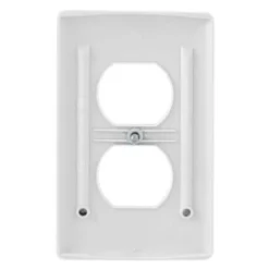 Hubbell 1-Gang Mid-Size Receptacle Wall Plate (25-Pack) (White) -Generic Luxor Shop 329011 BackView UNI Lg