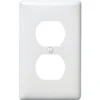 Hubbell 1-Gang Mid-Size Receptacle Wall Plate (25-Pack) (White)