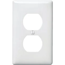 Hubbell 1-Gang Mid-Size Receptacle Wall Plate (25-Pack) (White)