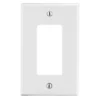 Hubbell 1-Gang Mid-Size Decorator Thermoplastic Wall Plate (25-Pack) (White)