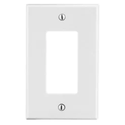 Hubbell 1-Gang Mid-Size Decorator Thermoplastic Wall Plate (25-Pack) (White)