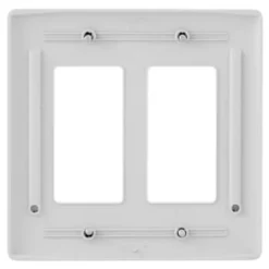 Hubbell 2-Gang Mid-Size Decorator Polycarbonate Wall Plate (25-Pack) (White) -Generic Luxor Shop 329511 BackView UNI Lg
