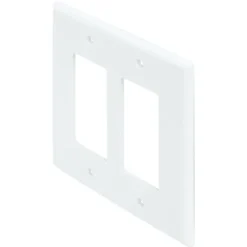 Hubbell 2-Gang Mid-Size Decorator Polycarbonate Wall Plate (25-Pack) (White)