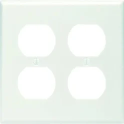 Hubbell 2-Gang Mid-Size Receptacle Wall Plate (25-Pack) (White)