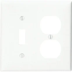 Hubbell 2-Gang Toggle Receptacle Nylon Wall Plate (25-Pack) (White)