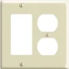 Hubbell Standard 2-Gang Duplex Decorator Wall Plate (25-Pack) (Ivory)
