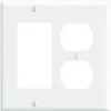 Hubbell Standard 2-Gang Duplex Decorator Wall Plate (25-Pack) (White)