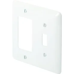Titan3 2-Gang Standard Metal Toggle/rocker Princess Wall Plate (10-Pack) (White)