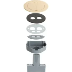 Thomas & Betts Dual Service Floor Box Cover (Brass)