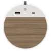 Nonstop White Housing Walnut Wood Grain Laminate Charging Pad