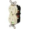 Hubbell-Pro 20 Amp 125 Volt Hospital-Grade 3-Wire Grounding Duplex Standard Outlet (Ivory)