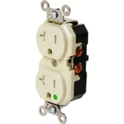 Hubbell-Pro 20 Amp 125 Volt Hospital-Grade 3-Wire Grounding Duplex Standard Outlet (Ivory)