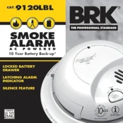 First Alert® Brk® Hardwired Smoke Alarm W/ 10 Year Sealed Lithium Battery Backup -Generic Luxor Shop 336606 InthePackageView UNI Lg