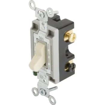 Hubbell-Pro 15 Amp 120/277 Vac 4-Way Toggle Switch (Ivory) 1 Hubbell-Pro 15 Amp 120/277 Vac 4-Way Toggle Switch (Ivory)