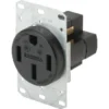 Hubbell® 50 Amp 125/250 Volt Grounding Duplex Outlet Standard (Black)