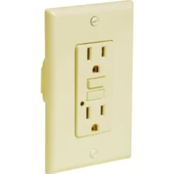 Maintenance Warehouse® 15 Amp 125 Volt Self-Test Gfci Receptacle W/ Back And Side Wired (Ivory)