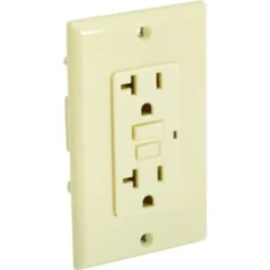 Maintenance Warehouse® 20 Amp 125 Volt Self-Test Gfci Receptacle W/ Back And Side Wired (Ivory)