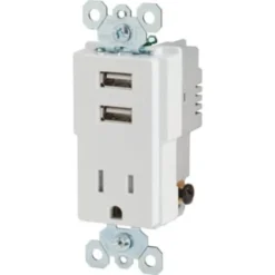 Legrand® 20 Amp Single Standard Outlet W/ Usb Charger (White)