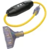 Prime Wire & Cable® SJTW 3 Ft 12/3-Gauge In-Line GFCI Triple-Tap Adapter W/ Primelight Indicator Light