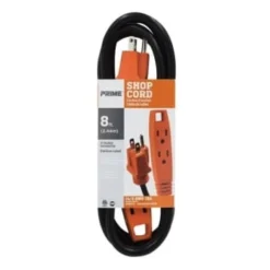 Prime Wire & Cable® Sjtw 8 Ft 15 Amp Indoor/outdoor Workshop Extension Cord (Black/orange) -Generic Luxor Shop 502571 InthePackageView UNI Lg