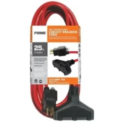 Prime Wire & Cable® Sjtw 25 Ft 12 Amp Outdoor Triple-Tap Power Extension Cord -Generic Luxor Shop 502573 InthePackageView UNI Lg