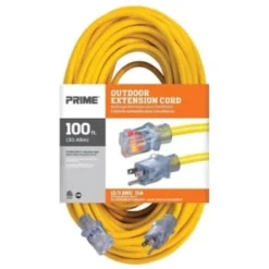 Prime Wire & Cable® Sjtw 100 Ft 15 Amp 12/3-Gauge Outdoor Power Extension Cord -Generic Luxor Shop 502577 InthePackageView UNI Lg