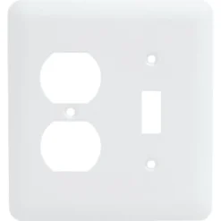 Titan3 Princess Textured 2-Gang Toggle/duplex Metal Wall Plate (20-Pack) (White)