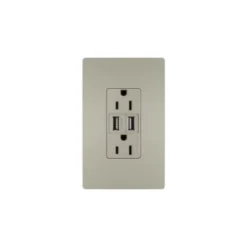 Legrand® Radiant 15 Amp Duplex Standard Outlet W/ Usb Ports (Nickel) -Generic Luxor Shop 837636 DetailedProductView1 UNI Lg