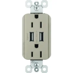 Legrand® Radiant 15 Amp Duplex Standard Outlet W/ Usb Ports (Nickel)